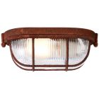 Industrial flush ceiling light rust coloured, Kali