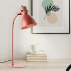 Rustic table lamp red, Thalina, with switch