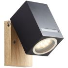 Modern outdoor light black, Charis, IP44
