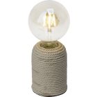 Concrete table lamp brown, Adelynn, with switch