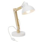 Modern desk lamp white, Allegra, with switch