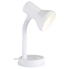 Plastic desk lamp white, Loet, with switch
