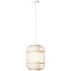Wood pendant light white, Hans