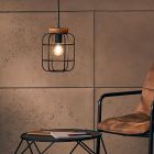 Wood pendant light black, Taede