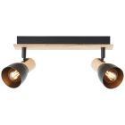 Rustic ceiling spotlight black, Tyrone