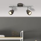 Metal ceiling light black, Khadra, 3W, 3000K LED