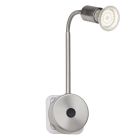 Metal plug in wall light chrome, Hayo, with switch