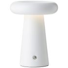 Modern rechargeable outdoor table lamp white, Stig, 3W, 3000K LED, IP44, 3-step dimmable