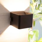 Modern rechargeable wall light black, Puck, 4W, 3000K LED, IP44