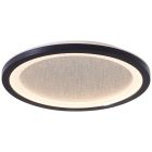 Modern LED panel ceiling light black, Yamal, 16W, 3000K LED