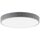 Rustic flush ceiling light grey, Soeraya, 36W, warm to cold white adjustable LED, with remote control