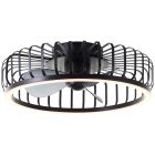 Modern ceiling fan black, Tolga, 36W, 2700K-4000K-6500K LED, with remote control