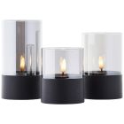 Outdoor candle set, Volkan, black