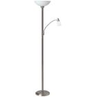 Modern reading floor lamp chrome, Bernd, with switch