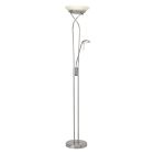 Modern reading floor lamp chrome, Joann, 18W, 3000K LED, with switch