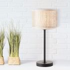 Rustic table lamp beige, Gerbert, with switch