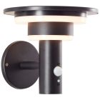 Modern solar outdoor wall light black, Lonneke, 3W, 3000K LED, IP44