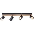 Modern ceiling spotlight black, Leendert