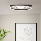 Design flush ceiling light brown, Konrad, 20W, 3000K LED
