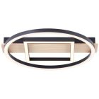 Design flush ceiling light brown, Konrad, 20W, 3000K LED