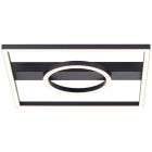 Design flush ceiling light black, Konrad, 20W, 3000K LED