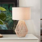 Rustic table lamp beige, Fennie, with switch