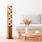 Wood floor lamp brown, Rasha, with switch