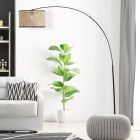 Rustic floor lamp beige, Emmelie, with switch