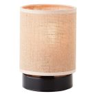 Rustic table lamp beige, Quintus, with switch