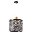Wood pendant light black, Sherona
