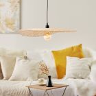 Wood pendant light beige, Georgina