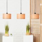 Wood pendant light beige, Enna