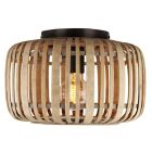 Wood flush ceiling light brown, Brain