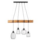 Wood pendant light black, Fevzi