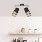 Industrial ceiling spotlight black, Georgino