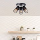 Industrial ceiling spotlight black, Georgino