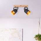 Wood ceiling spotlight gold, Veroniek