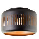 Industrial flush ceiling light black, Veronika
