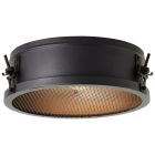 Industrial flush ceiling light black, Gael