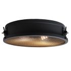 Industrial flush ceiling light black, Gael
