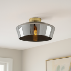 Design flush ceiling light gold, Manus