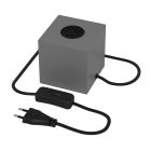 Grey table lamp without shade modern, Loana, with switch