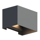 Anthracite up down wall light aluminium, Dion, 7W, 3000K LED, IP54
