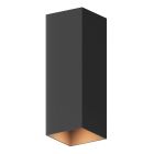 Black up down wall light aluminium, Dion, 8W, 3000K LED, IP54