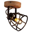 Industrial ceiling spotlight black, Calvin