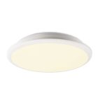 Black modern flush ceiling light plastic, Joachim, 24W, 3000K LED