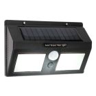 Black solar outdoor wall light plastic, Albert, 8W, 6000K LED, IP65