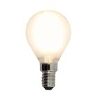 Dimmable E14 LED bulb, P45, 3w, white glass, 2700k