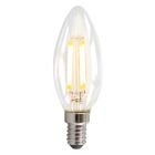 Dimmable E14 LED candle, 3w, transparent glass, 2700k