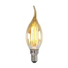 Dimmable E14 LED tip candle, 3w, amber glass, 2200K